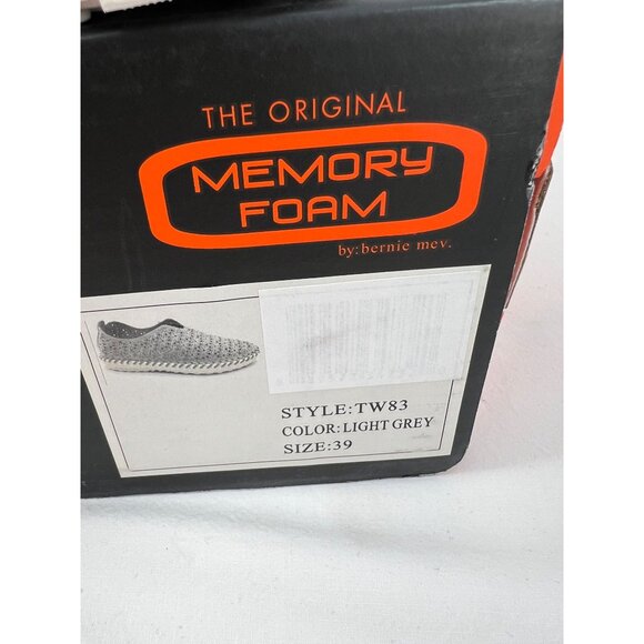 Bernie Mev Womens TW83 Light Grey Slip-On Shoes With Memory Foam & Laser-Cut Des - Picture 4 of 6